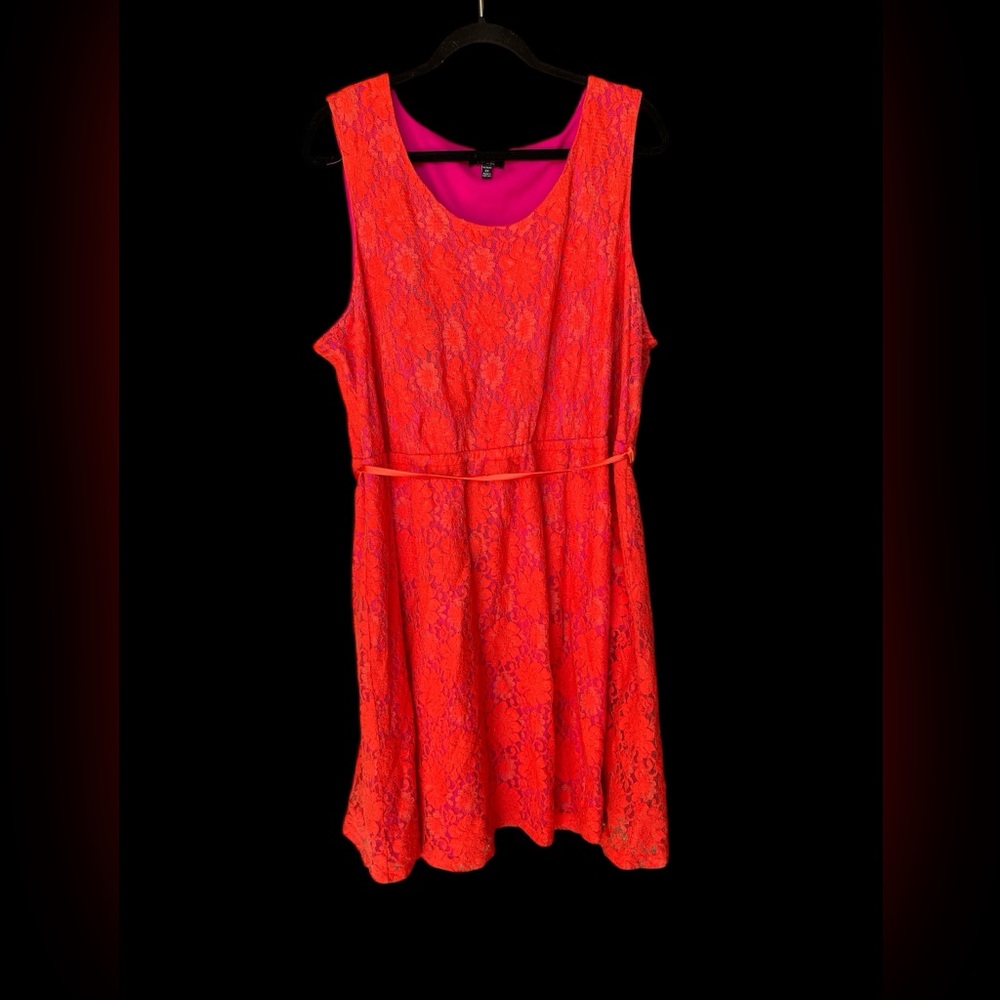 Apt. 9 Vibrant Orange Lace Mini Dress